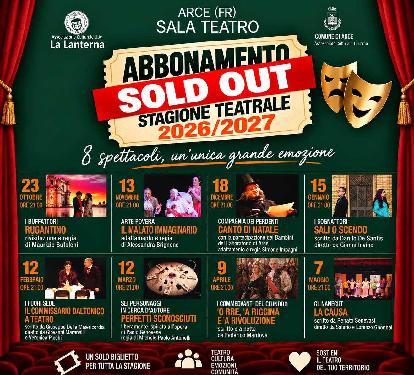 ABBONAMENTO 8 SPETTACOLI